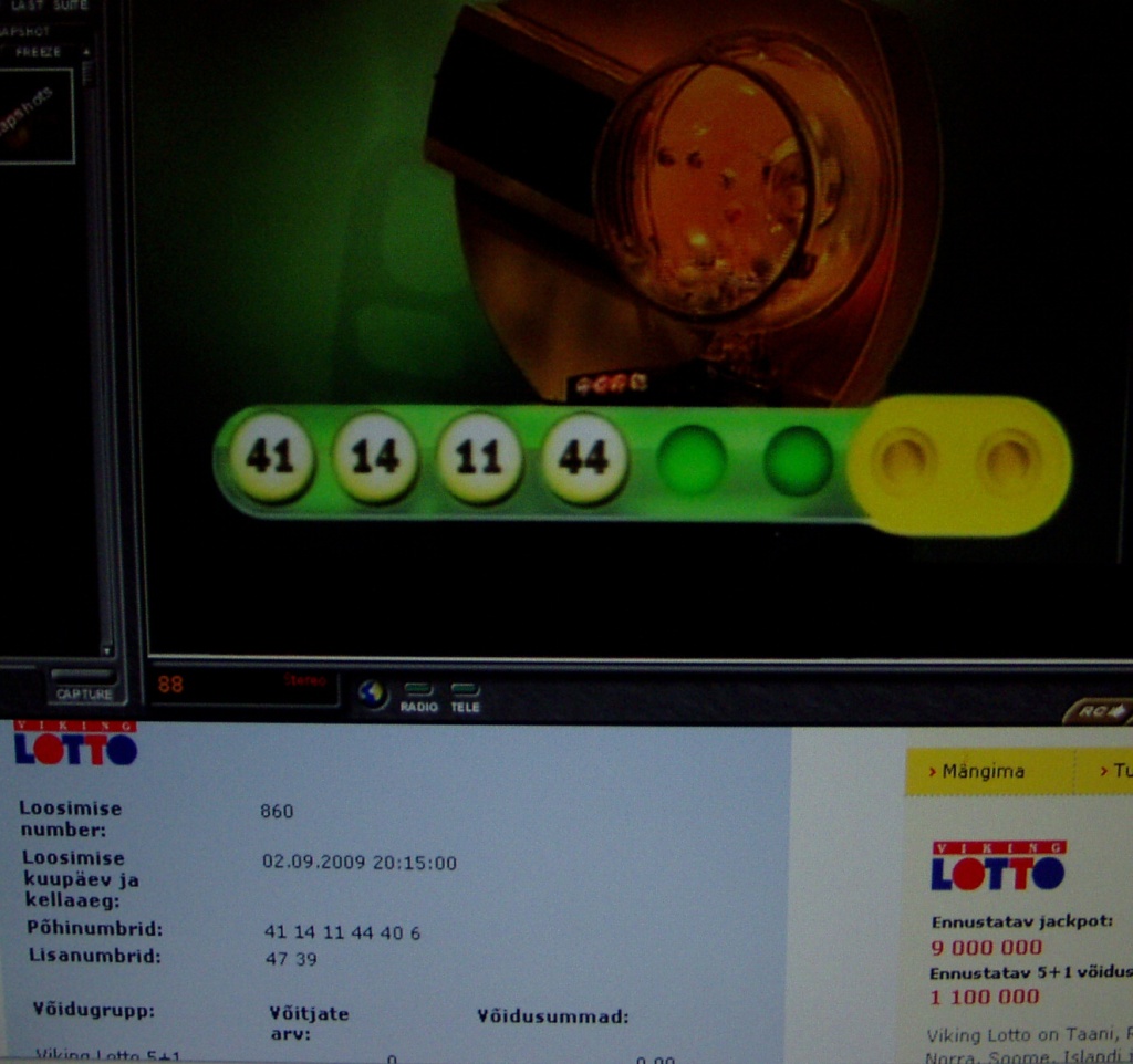 Viking Lotto tulemused on internetis ammu enne telesaadet Virgo