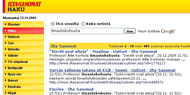 0808345 ilta-sanomat lehe otsing kliima teadlaste kokkulepe on tegelik