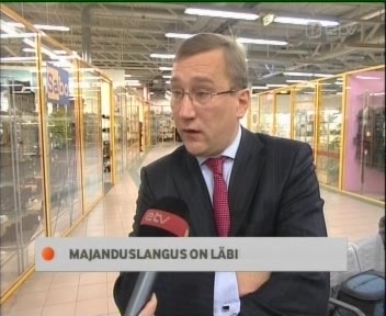 0808136 091002 2100 etv parts majanduslangus on labi 2. oktoober 2009 ETV AK uudised: majandusminister Juhan Parts (IRL) all kiri, et majanduslangus on läbi. Kaader: ETV