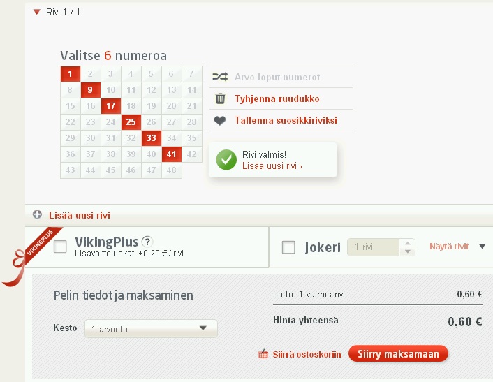 https://www.veikkaus.fi/fi/vikinglottoLomake Soomes maksab Viking Lotto pilet endiselt 60 eurosenti